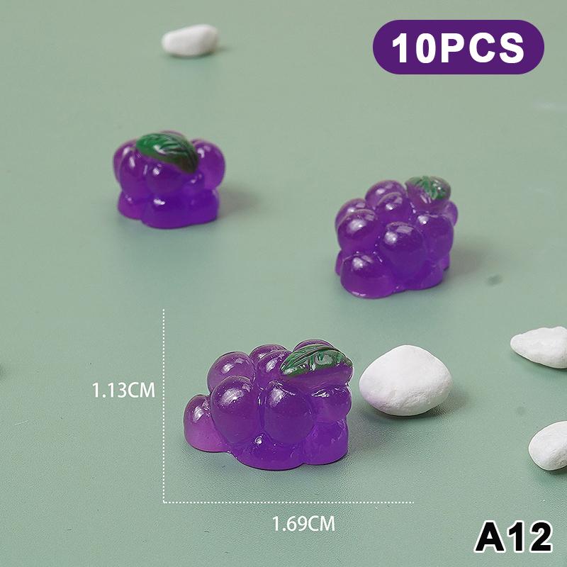 10Pcs Fruit Filled Resin Lovely Stress Relief Toy Soft Slow Diy Rising Deformable Squeeze Fidget Sensory Toy