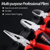 3-Piece Set of Wire Pliers, Diagonal Nose Pliers, Needle Nose Pliers, Industrial Grade Preferred Pliers, Durable Chromium Vanadium Steel, Suitable