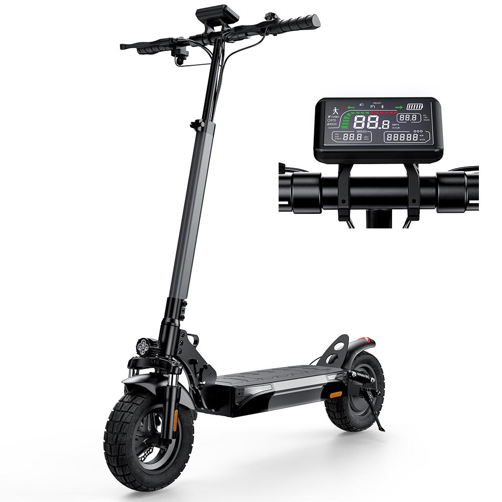 iScooter W9 Voksen Sammenleggbar Praktisk By E-Scooter 1000W Motor 48V14Ah Batteri 10 Tommer 10-tommers Pneumatisk Terrengdekk Elektrisk Sparkesykkel