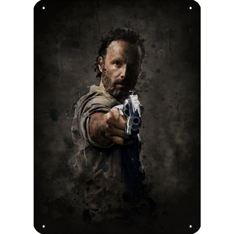 Metal Tin Poster The Walking Dead Movie Metal Sign Plaque Poster for Bar Club Wall Decor Retro Home Vintage Wall Plate Pendant