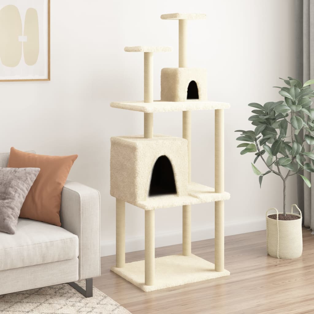 Scratching Post with Sisal Scratching Posts Cream 167 Cm