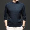 Pierre Cardin Men's Thermal Fleece-Lined Crew Neck Knit Sweater