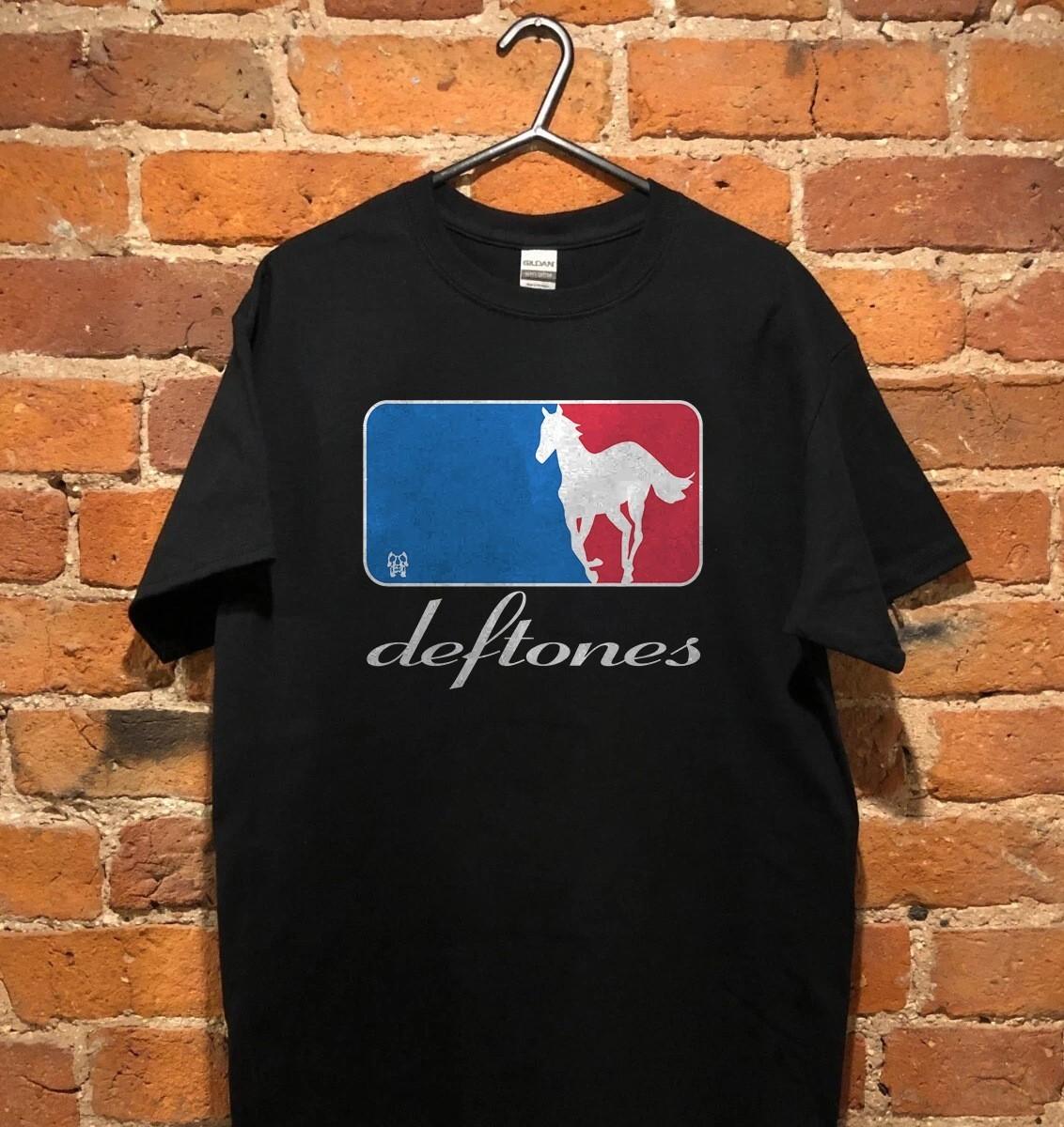 HOT! Deftones Sport Logo Black Heavy Cotton T-Shirt S