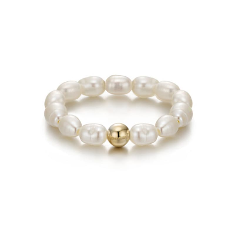 PAIGEFLYNN JEWELRY [925 Silver] Flynn Freshwater Pearl Band Ring