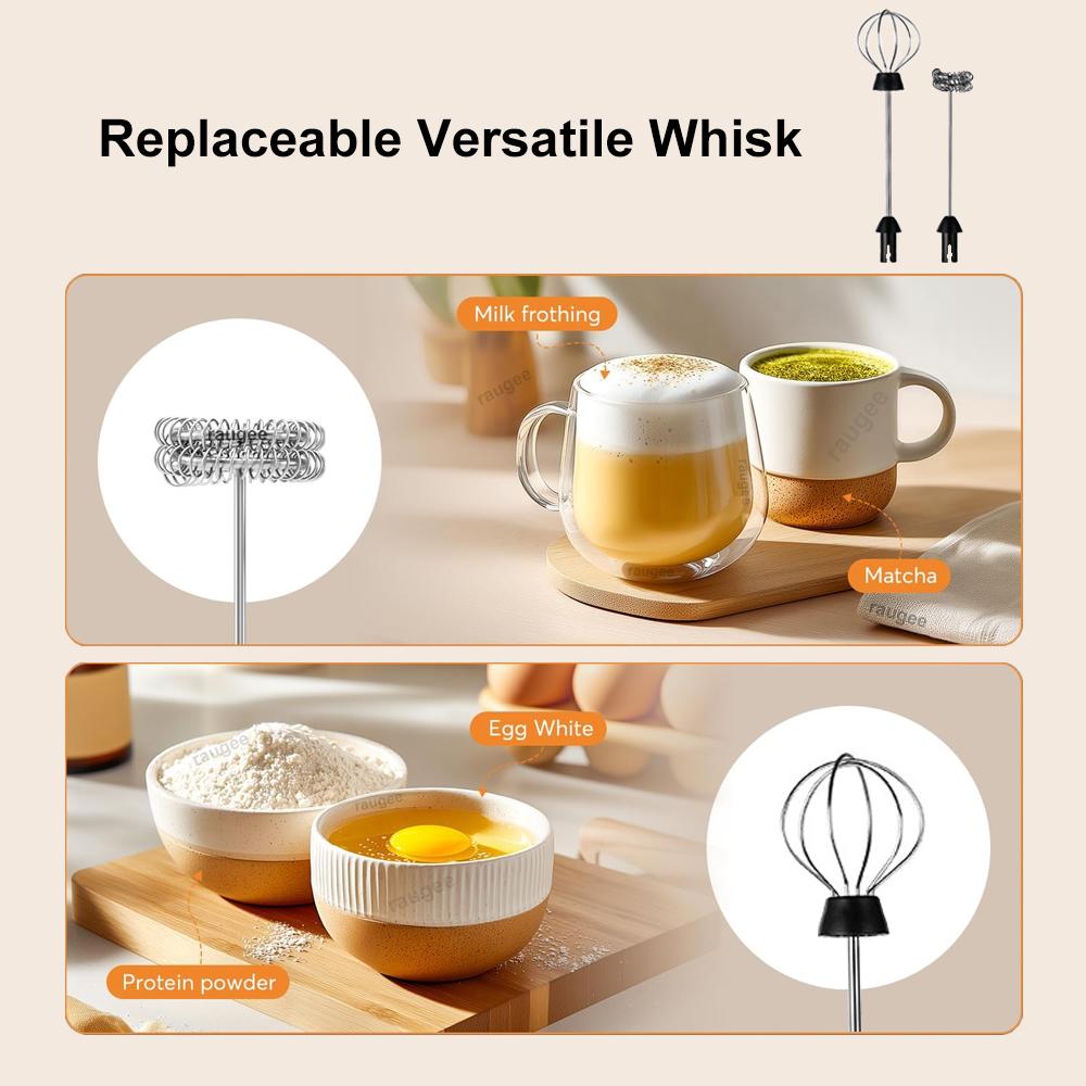 Electric Milk Frother Coffee Whisk Mixer Wireless Cream Blender Egg Beater Usb Rechargeable Mini Milk Foamer Cappuccino Maker