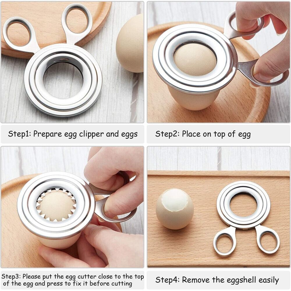 Eggs Kitchen Gadget Egg Shell Opener Boiled Egg Shell Cutter Topper Cutter Scissors Knocker Opener