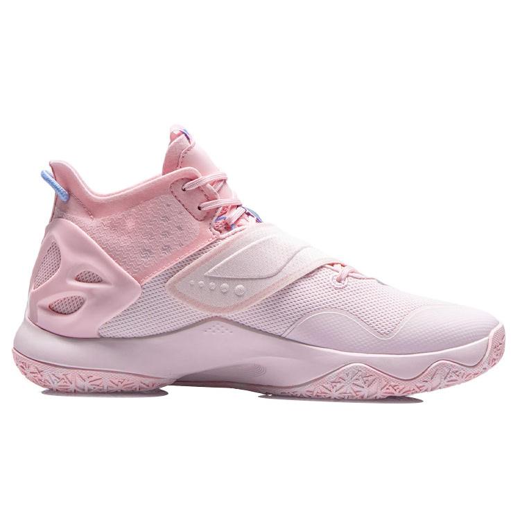 New LINING Cicada Wing Basketball Shoes Men Mid Top Primrose Pink/Light Pink ABAR081-6