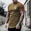 Men O Neck Letters Print T Shirt Casual O Neck 3d Tees Breathable Polyester Sportwear T-shirts