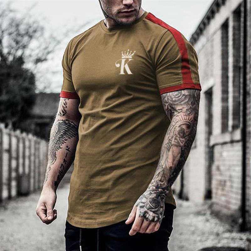 Men O Neck Letters Print T Shirt Casual O Neck 3d Tees Breathable Polyester Sportwear T-shirts