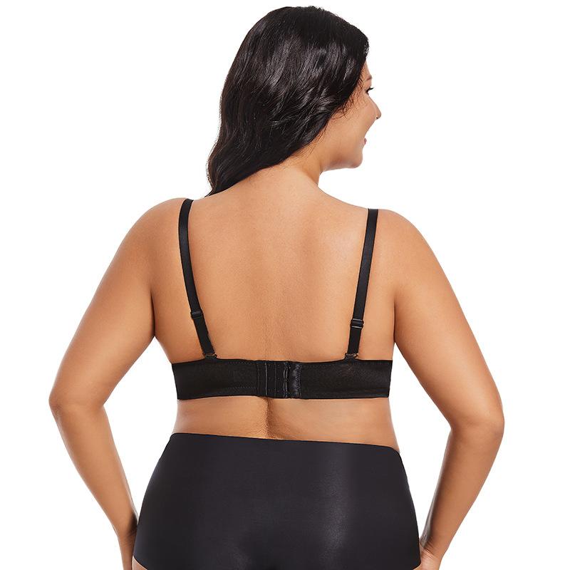 Große Größe Spitze Bügel Unterwäsche Sexy Push-up Brüste Um Erschlaffen Zu Verhindern Schmetterlingsrücken Tiefer V BH