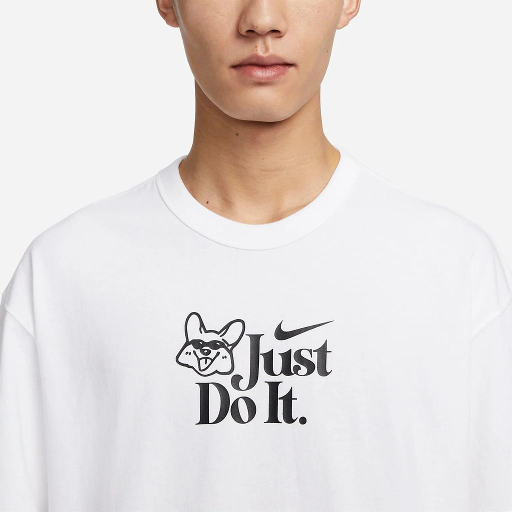 Nike Alphabet Print Crew Neck Sports Tee Men Tops White FV1129-100