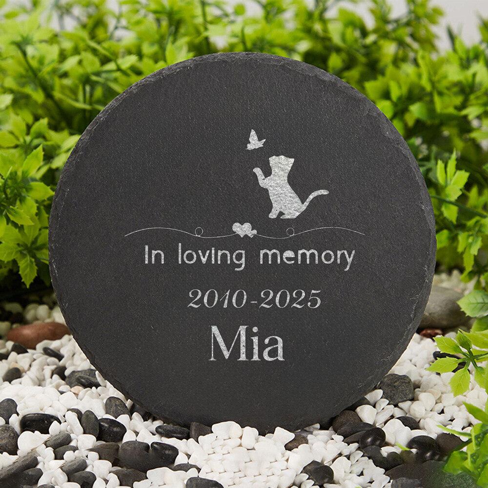 Personalisierter Haustier-Gedenkstein Gravierter Grabstein Hund Beileidsgeschenk Individuell Gravierte Hund Katze Gedenkplakette Haustierverlust Geschenke