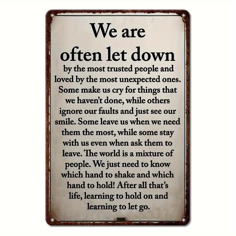 Humorous Satirical Phrases Aluminum Sign Vintage Metal Sign For Home, Cafe Bar Club, Garage, Spaces LivingRoom Wall Decor