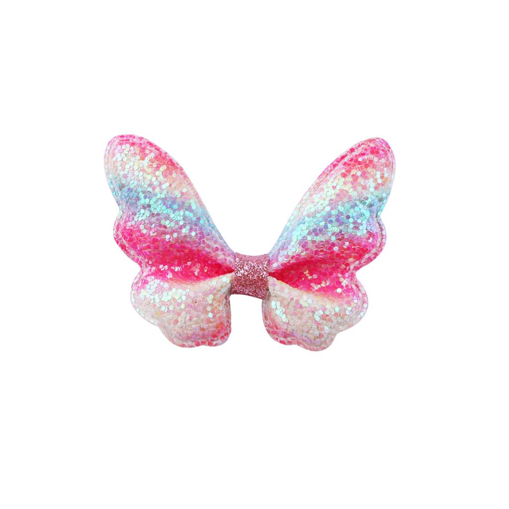 Glitter Mini Butterfly Hair Clips for Baby Girls Sparkly Colorful Hair Accessories Women Cute Small Tiny Clips Hair Accessories