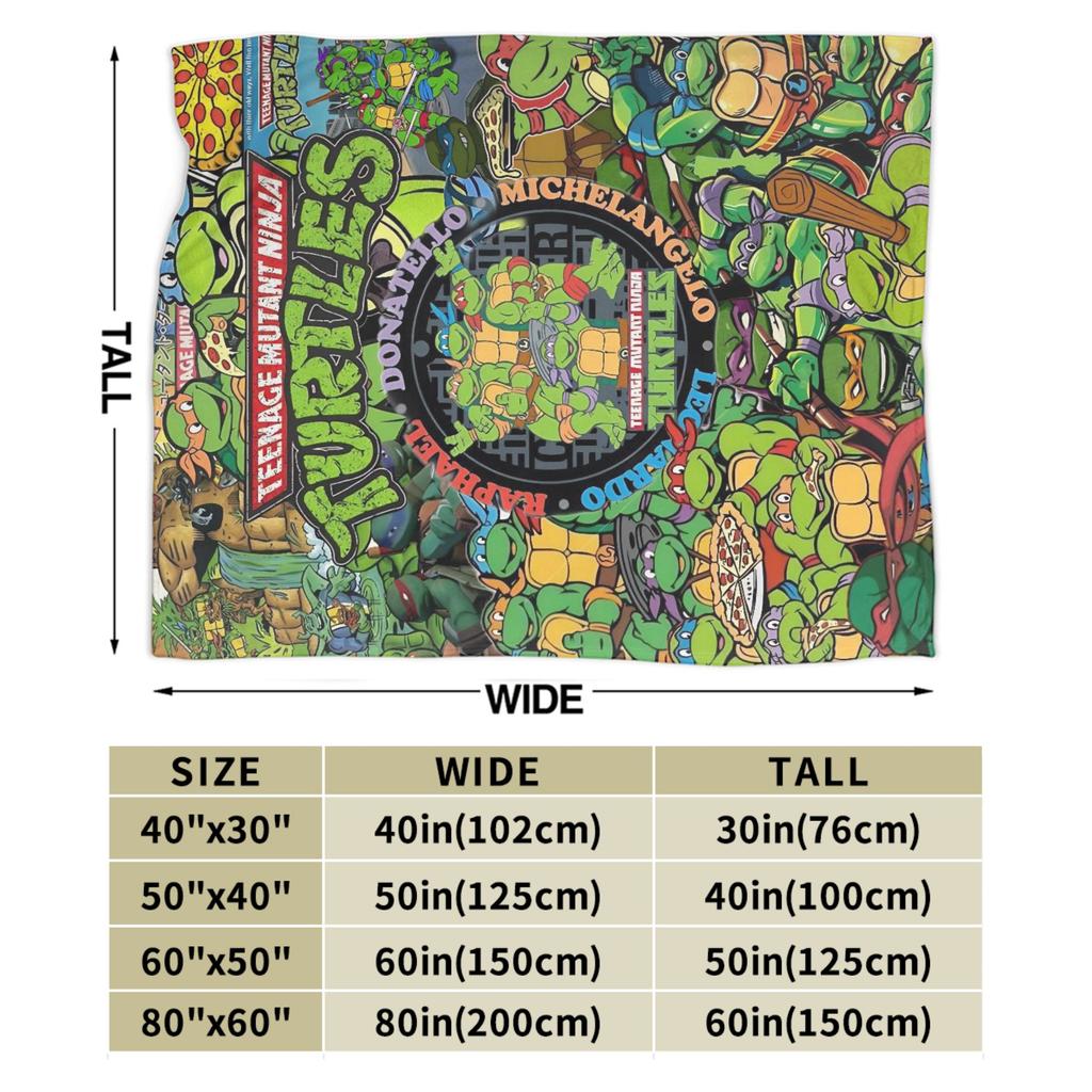 TMNT Game  Blankets Quality Warm Soft  Throw Blanket Winter Decorative Bedroom Fashion Bedspread