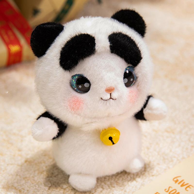 Big Eye Transformation Table Companion Doll Little Panda Giant Panda Plush Toy Monkey Doll Desktop Ornament Children's Gift