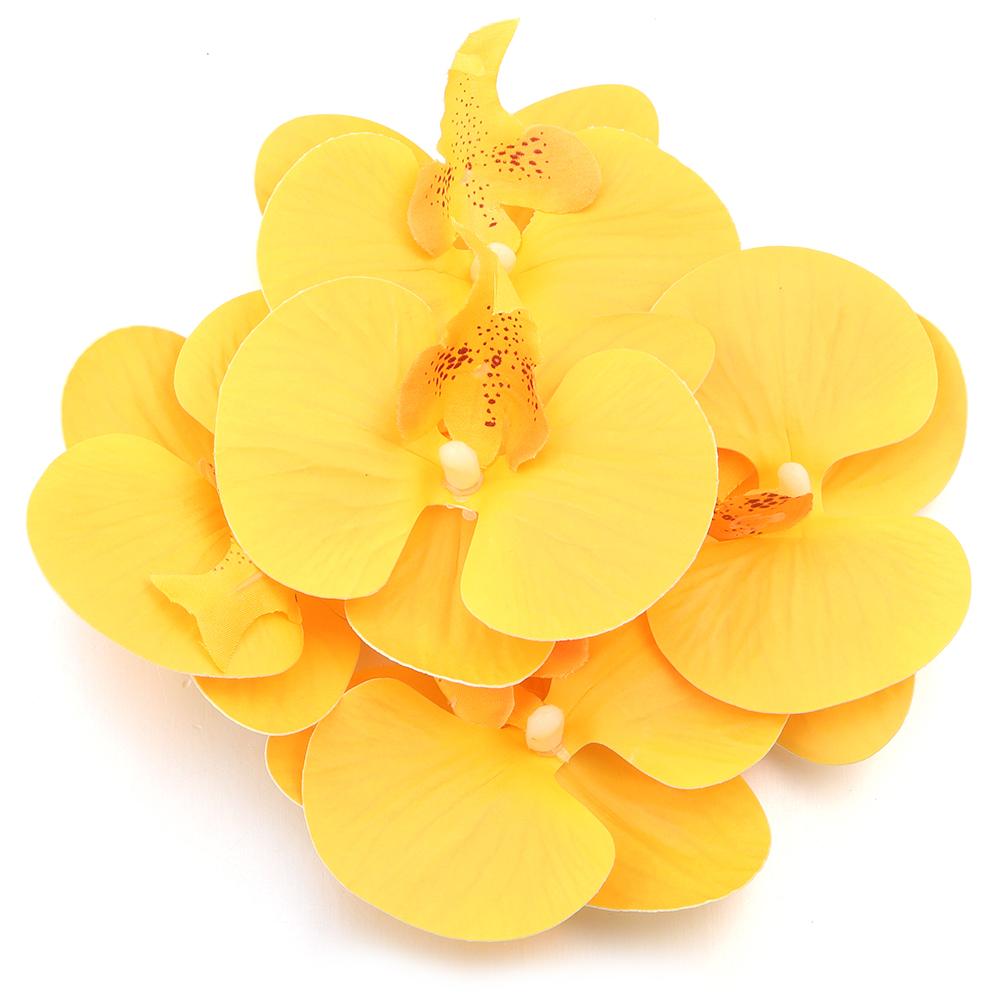 5/10Pcs Artificial Phalaenopsis 3D Small Butterfly Orchid Fake Flower Home Drapery Wall Wedding Decoration Festival Diy Wreath
