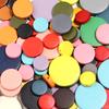 10-30pcs Colorful Wooden Beads Spray Painted Straight Hole Flat Round Bead Pieces For Jewelry Making DIY Necklace Bracelet Decor