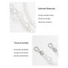 EverToner Pearl Bag Chain Crossbody Strap Lanyard Extender DIY Accessories Pearl Handbag Strap Replacement Accessories