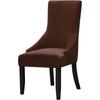 1PC Color Washable Dining Chair Cover Velvet Elastic Wingback Chair Cover High Back Sloping Armchairs