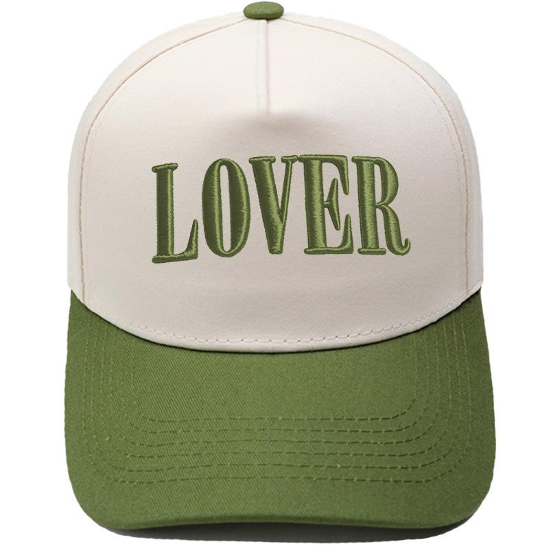 LOVER three-dimensional embroidery color matching truck driver hat European and American men and women couples casual sunshade baseball cap