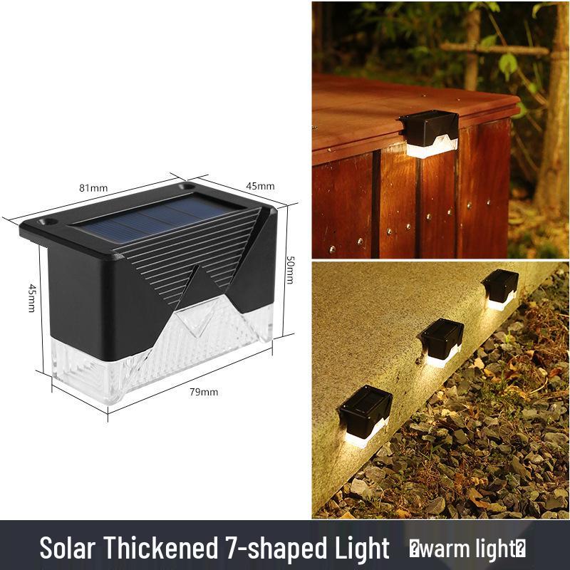 Rainproof Solar Step Lights for Outdoor Garden, Balcony & Fence
