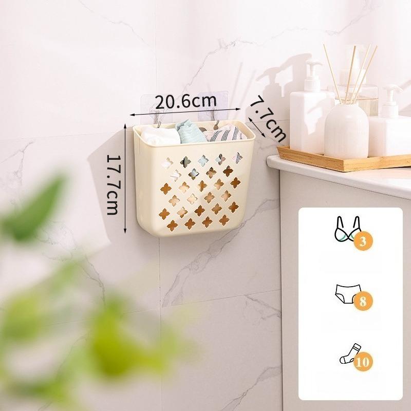 Foldable, Hollow, Breathable, Wall-mountable, No-drill Household Laundry Basket