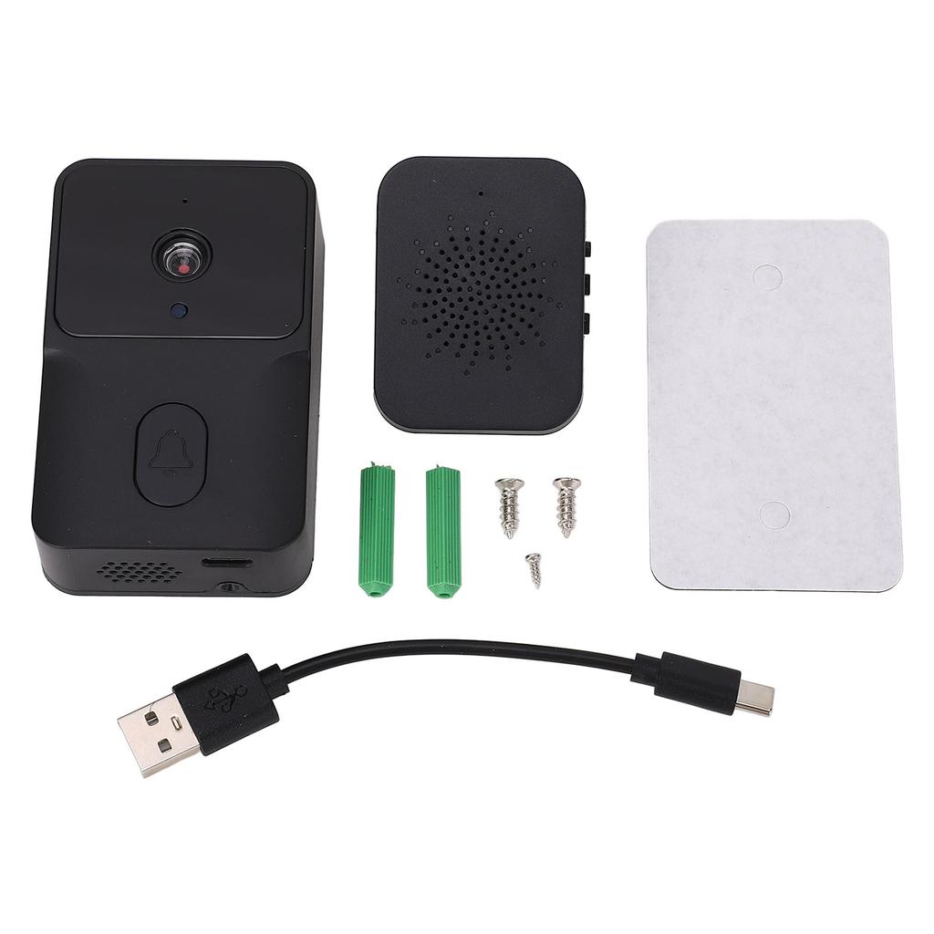 Wireless Doorbell Video Camera Two Way Intercom 75 Degree Wide Angle Home Security Video Doorbell Camera for Tuya