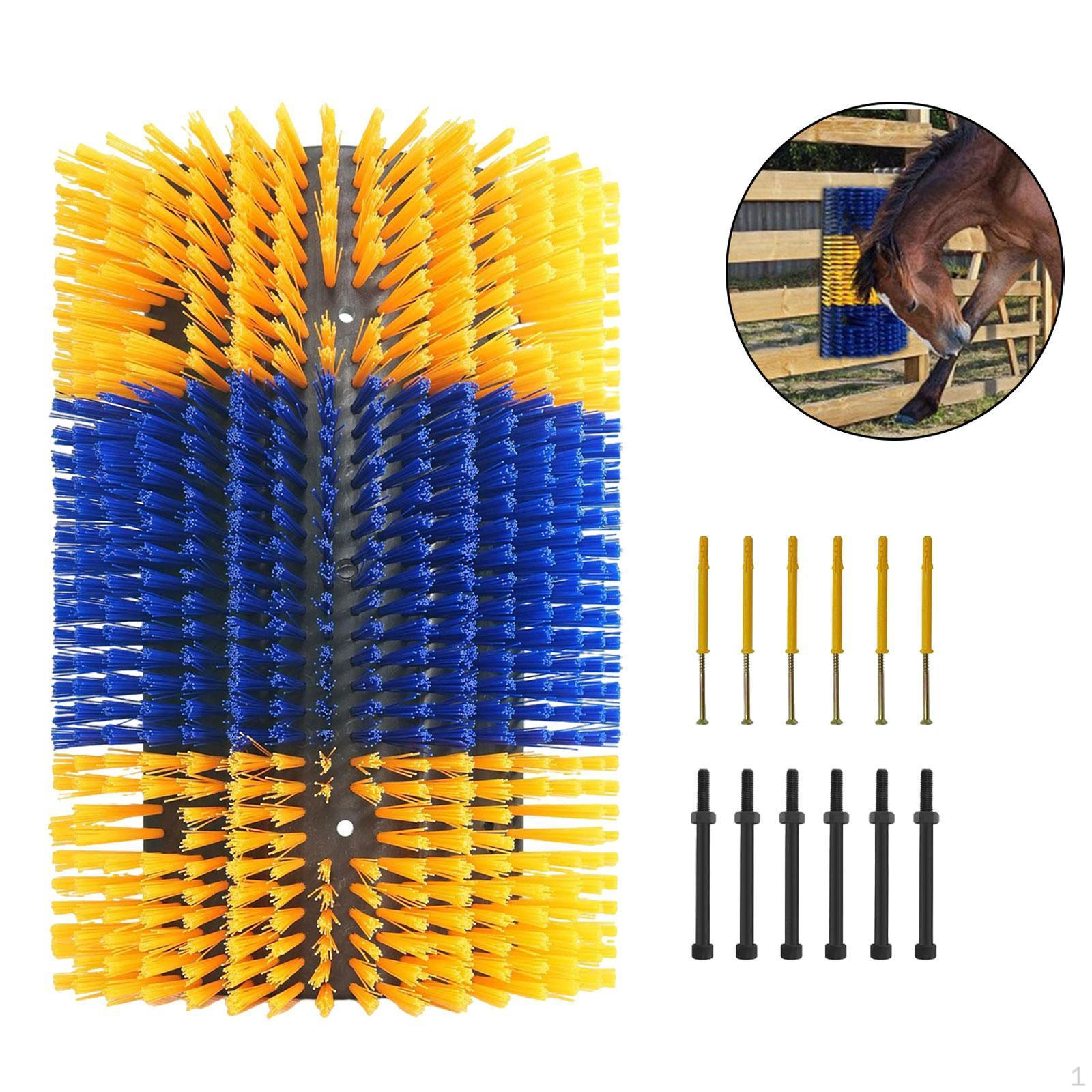 

Щетка для чесания скота Когтеточка для животных Сгибаемый прочный чистый инструмент с винтами для коровы лошади