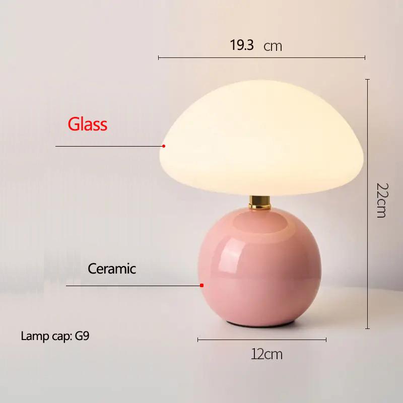 Xiaomi Ceramic Mushroom Table Lamp Nordic Cream Style Bedroom Bedside Living Room and Dining Room Table Lamp Atmosphere Table Lamp