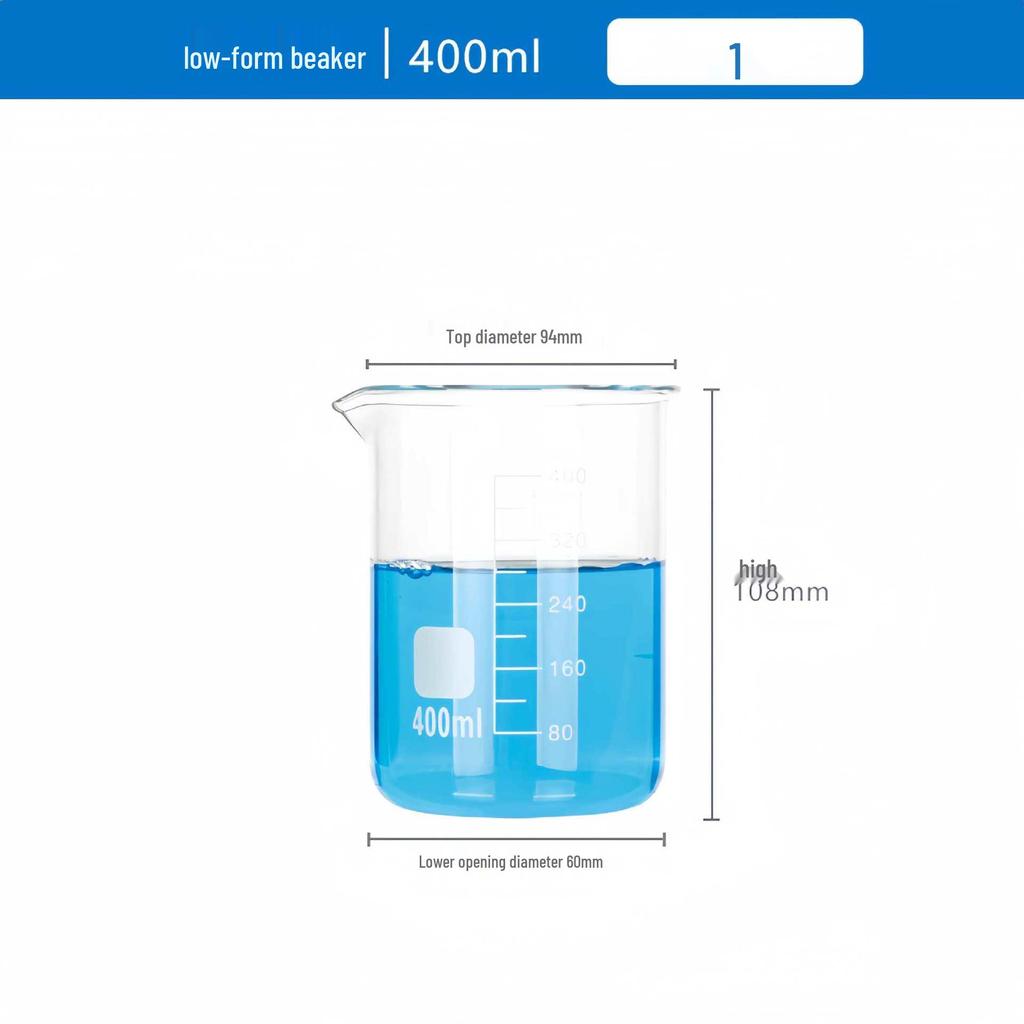 Pahar de laborator gradat din sticlă borosilicată de înaltă calitate, rezistent la căldură, disponibil în mărimi de 5/50/100/250/1000/2000ml