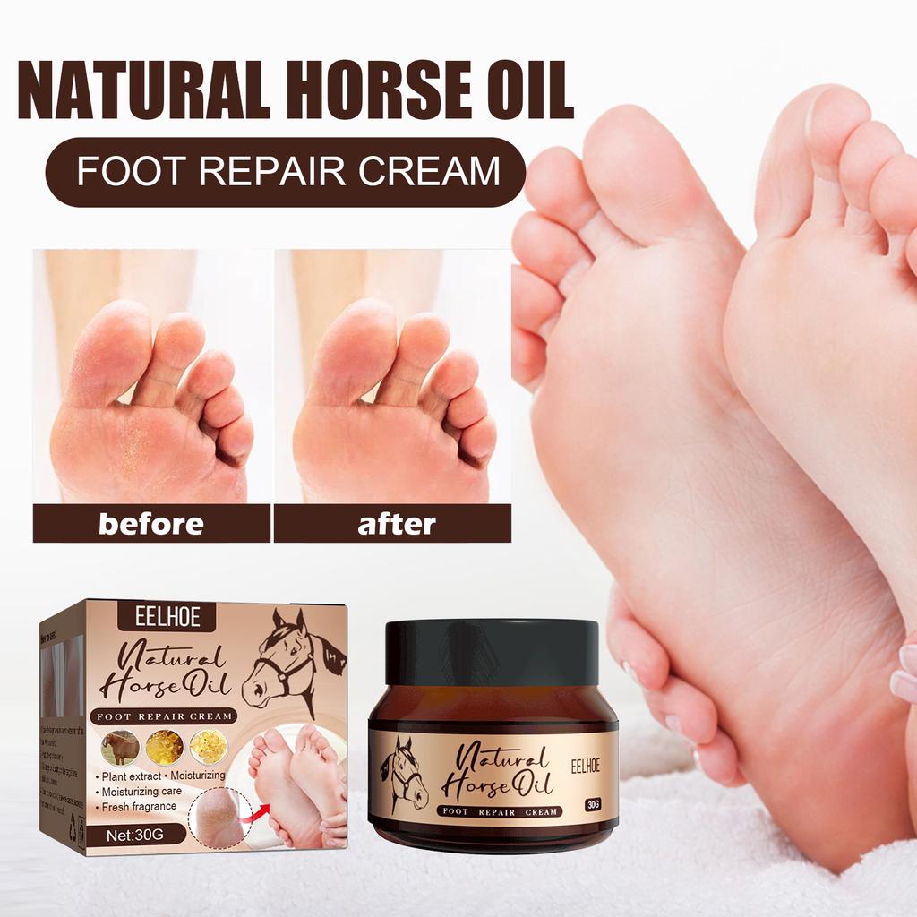 EELHOE 1PC Horse Oil Repairing Foot Cream Moisturizing Anti-Drying Hand Cream Foot Care Dead Skin Remove Cream Heel Anti-cracking