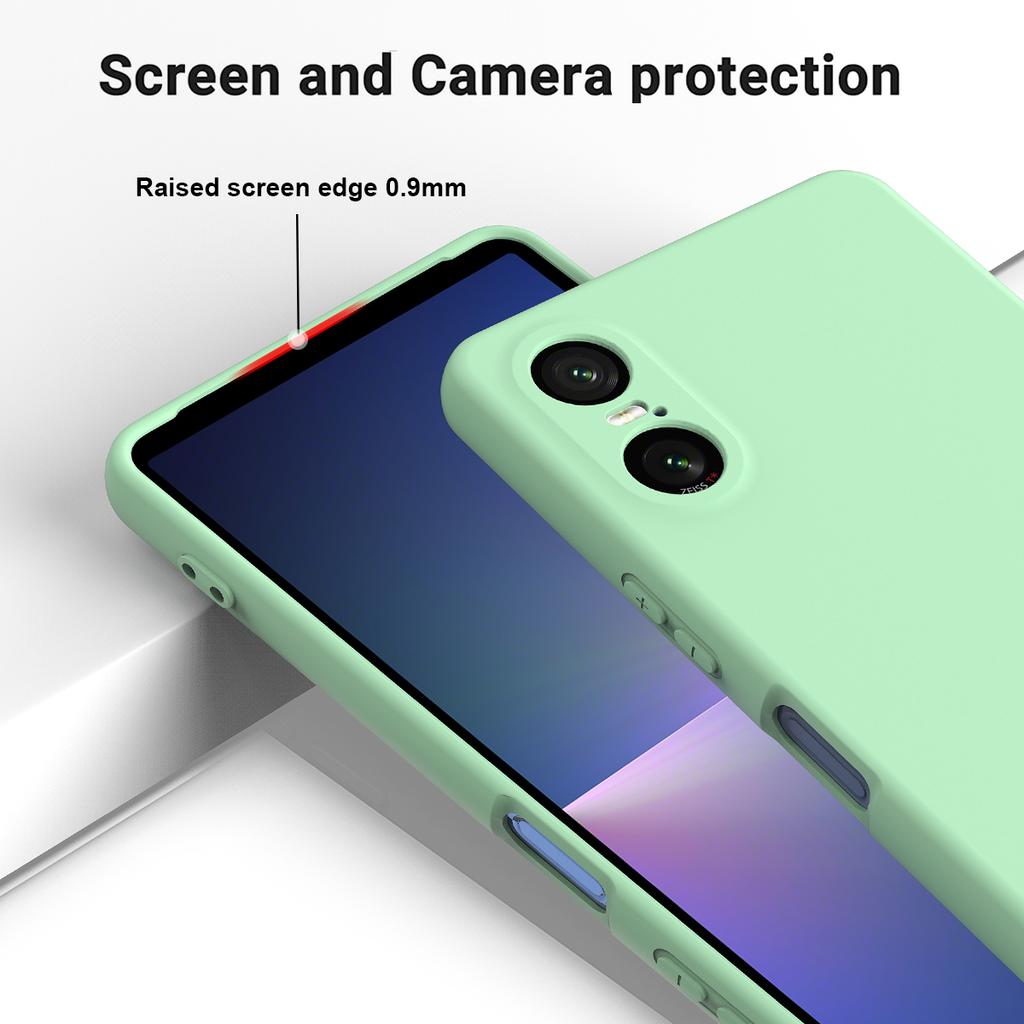 Etui na Sony Xperia 10 VI z płynnego silikonu, ochronne etui na telefon z paskiem na rękę