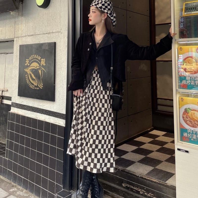 Y2k Blouse Women Vintage Black Shirt Gothic Harjauku Pleated Button Up Korean Dark Tight Long Sleeve Aesthetic Female