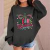 Children's Fashionable Casual Long-sleeved Loose Christmas Print Pullover Sweatshirt