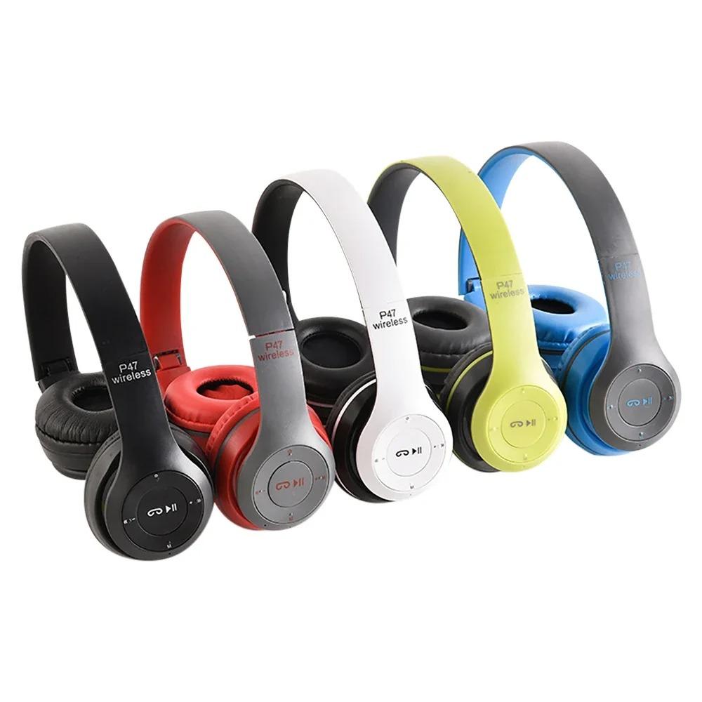 P47 -Stereo Headset 5.0 Bluetooth Headset Folding Series Wireless Sports Game Headset For Iphone .. For Kids Adults Children's Birthday Gift Holiday