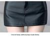 2024 Spring High Waist Black PU Leather A-Line Mini Skirt for Women