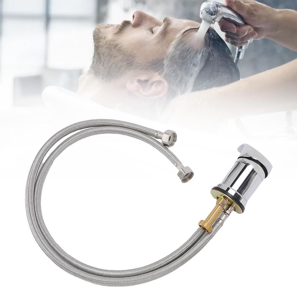 Friseursalon Shampoo Schale Wasserhahn Sprühkopf Set Salon Wasserhahn Set mit Warm Kalt Mischer 3,9ft Schlauch Großer Sprühkopf
