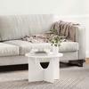 White Coffee Table 50 x 50 x 35 cm Solid Pine Wood