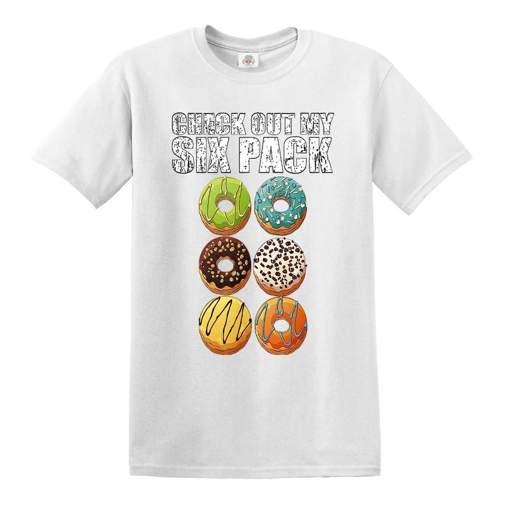 Lustiges Check out my Sixpack T-Shirt Fitnessstudio Scherzgeschenk Donuts Party T-Shirt Tee