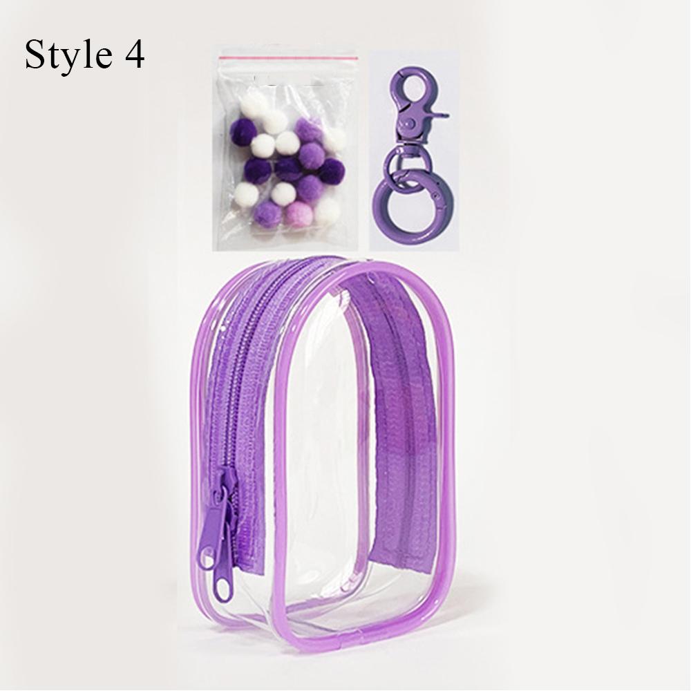 Jewelry Organizer Transparent Storage Box Pouch Mystery Box Plastic Box Cute Doll Bag Organization with Keychain Dustproof Case