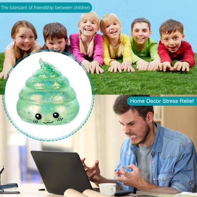 Tegneserie Bæsj Fidget Leke Stresslindring Glitter Spøk Bæsj Klem Sensorisk Klype Leke Barn Voksne Myk Beroligende Stressball Leke