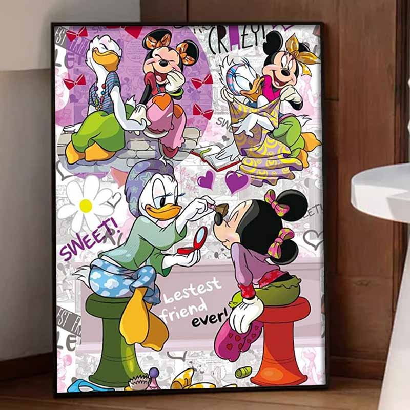 Disney diamond painting full drill 5D Mickey Daisy friend art home decor creative handicrafts 138 characters