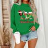 Women's Casual Fashion Round Neck Long Sleeve Christmas Printed Sweatshirt