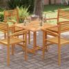 VidaXL Table Top Solid Teak Wood Square 80x80x2.5 Cm
