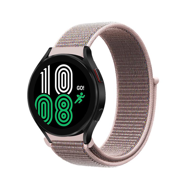 Samsung Huawei Xiaomi Compatible 18-22mm Woven Nylon Solo Loop Velcro Smart Watch Strap