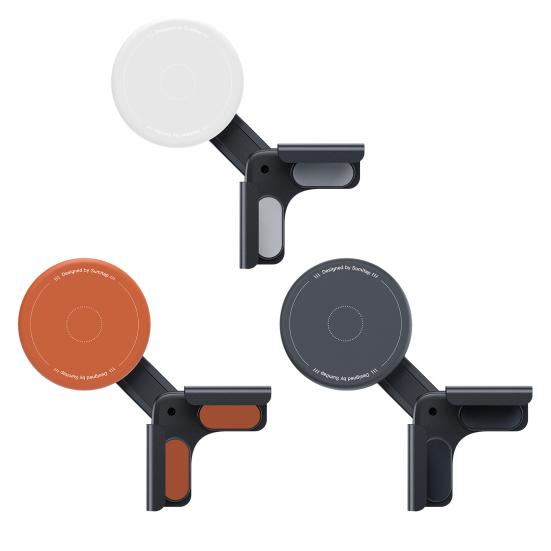 Mobile Phone Holder 360-Degree Rotation Magnetic Car Mount Clip-on Phone Mount Ultra-Stable Shock Absorbing Phone Stand for Safe Driving