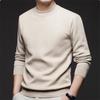 Winter Mock Neck Thick Fleece Knitted Pullovers Men Fashion Smart Casual Warm Sweater Mens Slim Fit Knit Pullover Sweaters