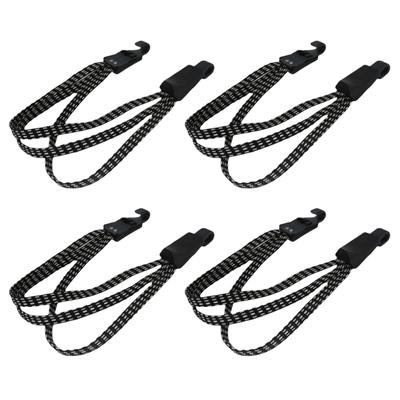 4 Pack Bicycles Bike Bungee Cords 3 In 1 Strap Rope Elastic with Two Plastic Hoods Bicycles Lashing Strap 70cm/27.55''