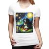 Starry Night Bernese Mountain Dog Van Gogh Lover TShirt for Women Crew Neck Streetwear T Shirts Womens Tees Short Clothes Tops